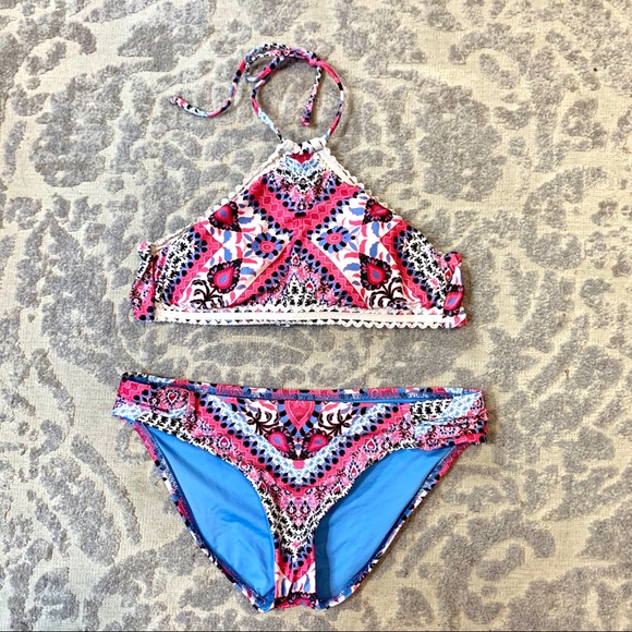 BECCA Secret Garden High Neck Bikini - Picture 2 of 4